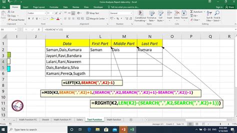 Excel Text Functions English Youtube