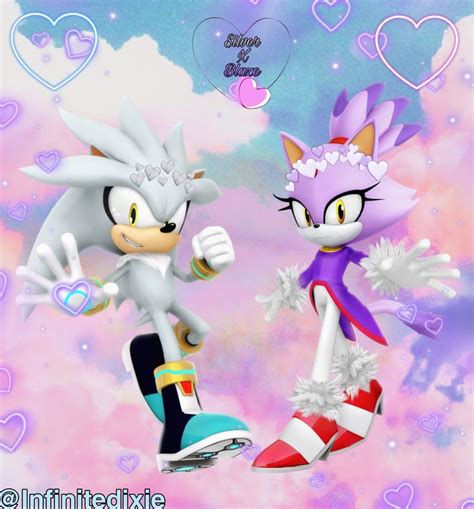 Silver The Hedgehog X Blaze The Cat In 2021 Silver The Hedgehog