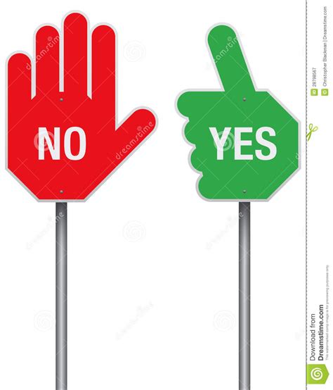 Yes And No Signs Royalty Free Stock Photography Image
