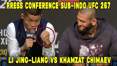 Pecahh Press Conference Khamzat Chimaev Vs Li Jing Liang [subtitle Indonesia] Ufc267 Youtube