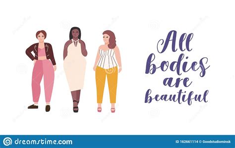 All Bodies Are Beautiful Flat Illustration Plus Size