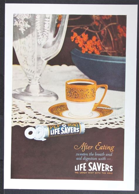 1928 Life Savers Pep O Mint Roll Candy Magazine Ad After