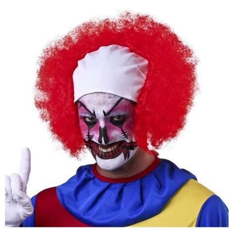 Pennywise Killer Insane Clown Bald Afro It Movie Halloween Cosplay