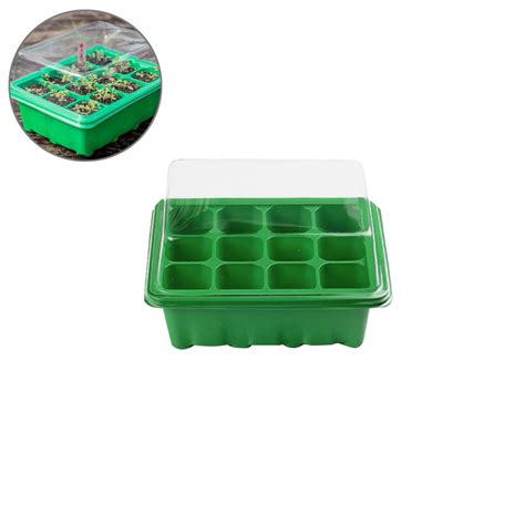 Seedling Tray Sprout Plate Nursery Pots Tray Lids Box For Gardening