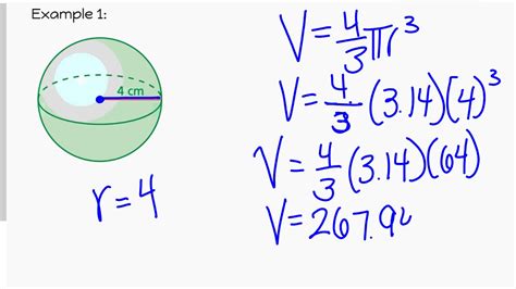 Formula Volume Of A Sphere Explained With Pictures And Examples The