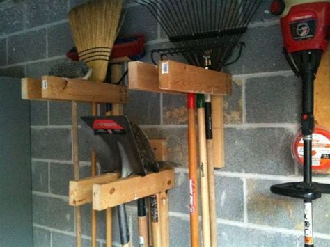 Space Saving Garden Tools Rack Convenient 7 Step Project