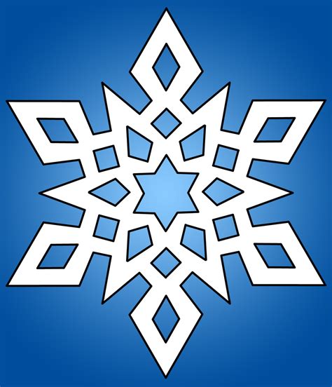 Clip Art Snowflake Bandw Winter Snow Season