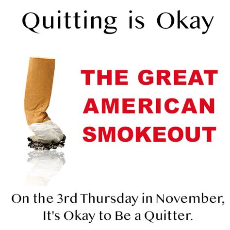 the great american smokeout is the 3rd thursday in november