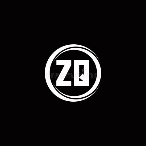 Zq Logo Initial Letter Monogram With Circle Slice Rounded Design