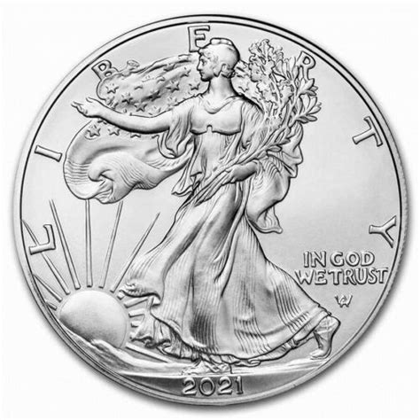 2021 American Silver Eagle Coin 1 Oz 999 Fine Bu Type 1 Us Mint No