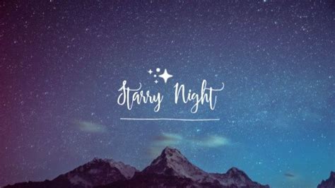 Dark Blue Starry Night Youtube Channel Art Template And Ideas For