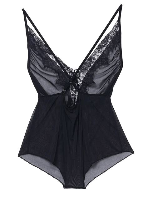 Sexy Women Lingerie Black Lace Babydolls And Chemises Intimate Sleepwear