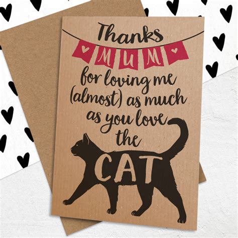 Mothers Day Card For Cat Loving Mums By Well Bred Design