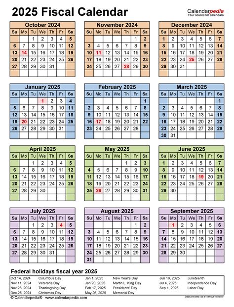 Fiscal 2025 Calendar