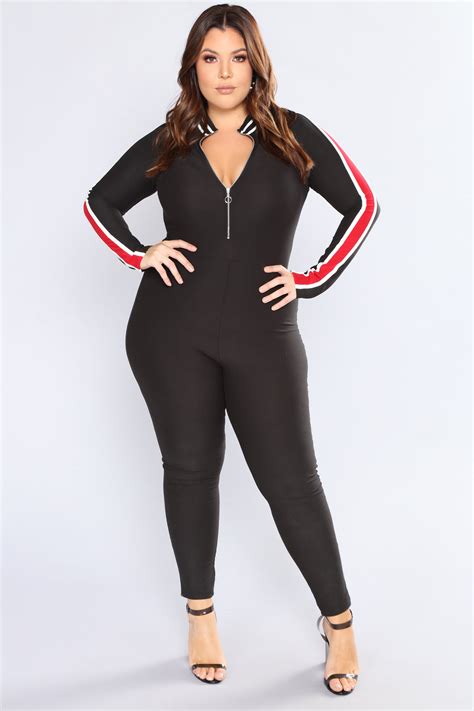 All Zipped Up Jumpsuit Black Fashion Nova