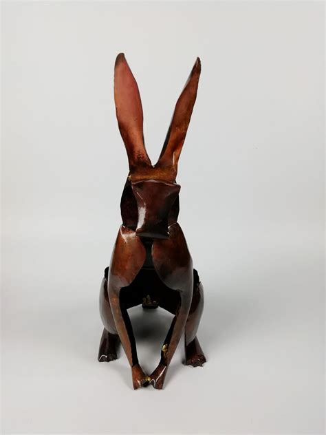 Emily Stone Copper Rabbit Sculpture 4 Copper Creatures