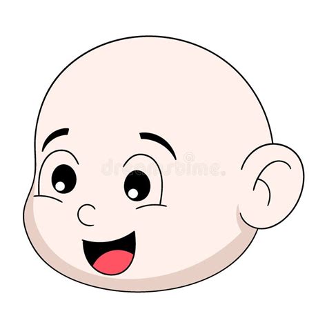 Baby Boy Head Emoticon Smiling Cute Stock Vector Illustration Of Baby