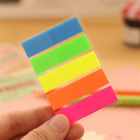Color Cute Pages Plastic Sticker Post It Bookmark Point It Marker