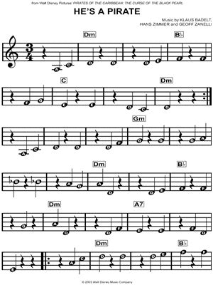 :(🔥subscribe and click the 🔔bell to get not. "He's a Pirate" from 'Pirates of the Caribbean: The Curse of the Black Pearl' Sheet Music for ...