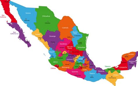 Mapa De México Con Nombres Y División Política Trending Magazine