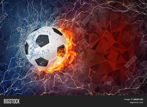 Soccer Ball On Fire Image And Photo Free Trial Bigstock