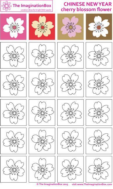 Free Cherry Blossom Colouring Page Kreatív Virágok Rajz