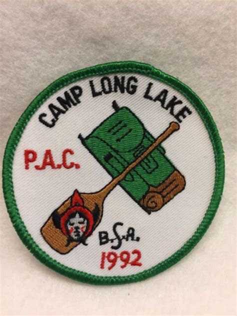 Rt2 Boy Scouts 1992 Potawatomi Area Council Camp Long Lake Patch