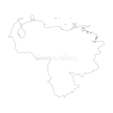 Venezuela Vector Country Map Outline Stock Vector Illustration Of