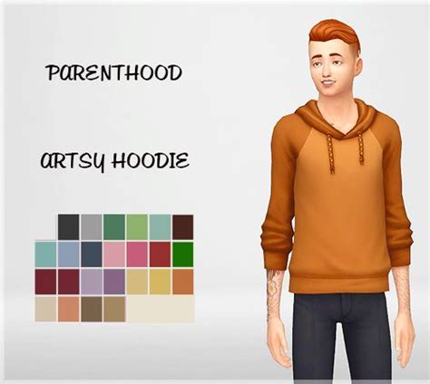 Sims 4 Parenthood Artsy Hoodie Recolors Parenthood Recolor Sims 4