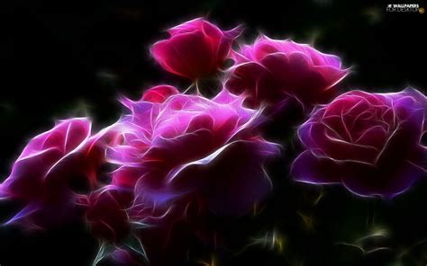 Here are only the best pink rose wallpapers. 3D, Pink, roses - For desktop wallpapers: 1680x1050