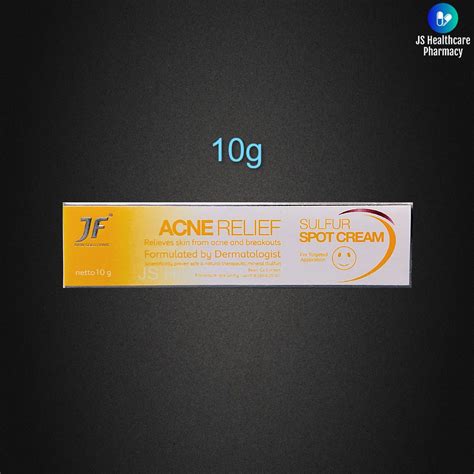 Jf Acne Relief Sulfur Spot Cream 10g Shopee Malaysia
