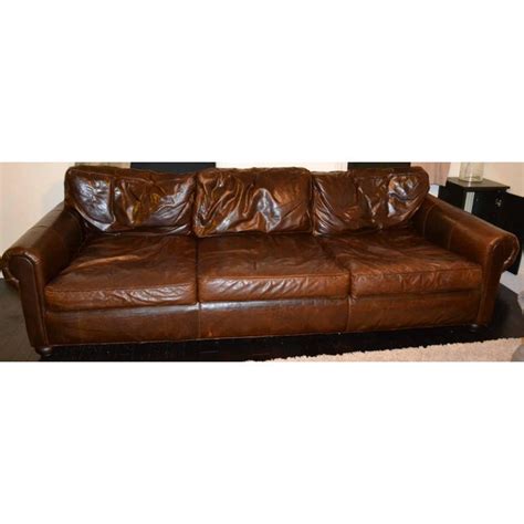 Shop the restoration hardware sofas collection on chairish, home of the best vintage and used furniture, decor and art. Restoration Hardware Original Lancaster Leather 112" Sofa ...