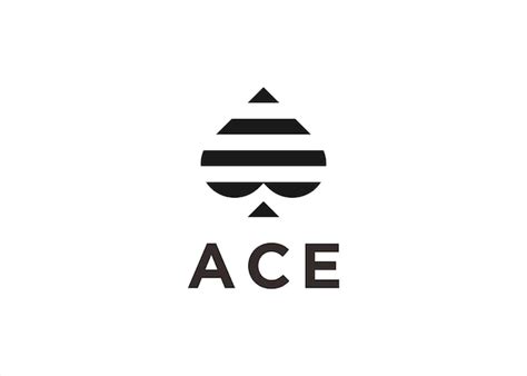 Premium Vector Ace Logo Design Vector Silhouette Illustration
