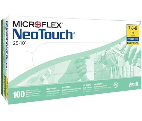Ansell Neotouch 25 101 Neoprene Chemical Resistant Disposable Gloves