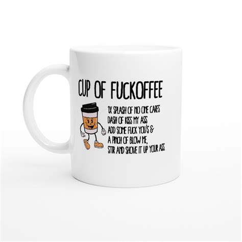 Funny Coffee Cup Fuckoffee Funny Mug Funny Fuck Off Coffee Cup Funny