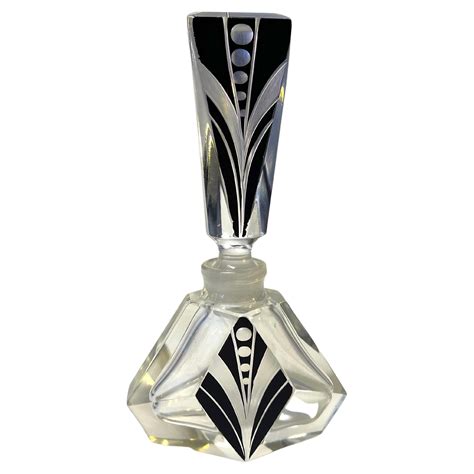 Amber Cut Glass Parfume Bottle Flacon By Moser Art Deco 1930s Art