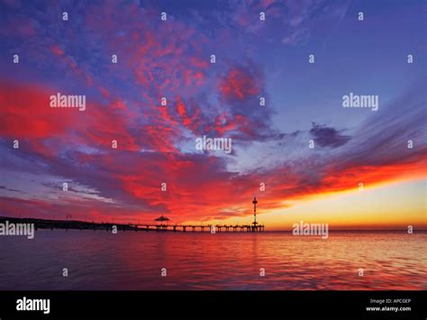 Brighton Jetty Sunset Stock Photo Alamy
