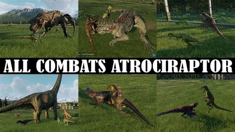 Atrociraptor Vs All Dinosaurs Jurassic World Evolution 2 Youtube