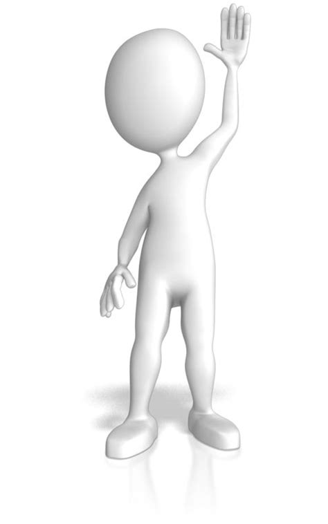 Stick Figure Raising Hand Great Powerpoint Clipart For Presentations