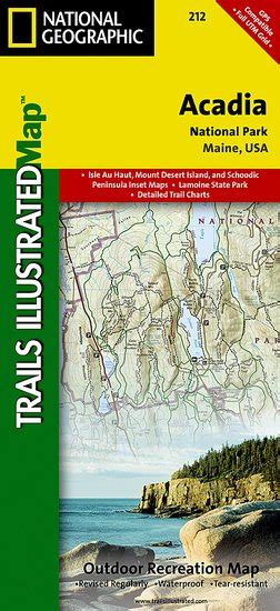 Acadia National Park Map Ti212 995 Trail Explorers Outpost