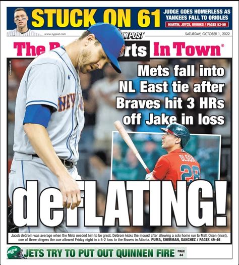 Anthony Dicomo On Twitter 🗞️ Todays Back Pages Following A Tough Mets Loss