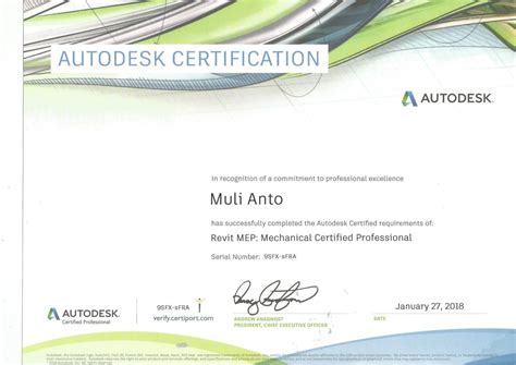 Kursus Specialist Revit Mep Pemegang Certificated Autodesk