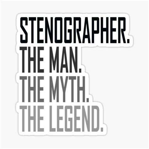 Stenographer The Man Profession Sticker For Sale By Sampleoka Redbubble