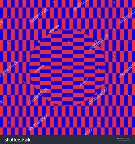 Illustration Blue Red Phenomenal Optical Illusion Stock Vector Royalty