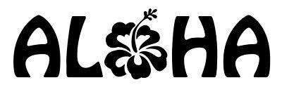 Aloha Hibiscus Flower Vinyl Sticker Decal Hawaii Hawaiian Lei Flower
