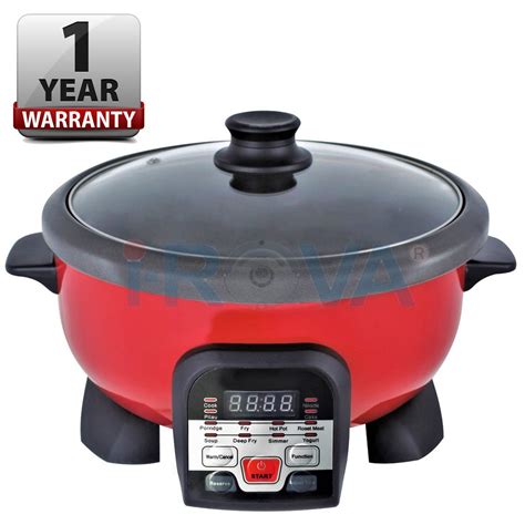 35l Multifunction Electric Cooker Pot Non Stick Frying Pan Steamboat