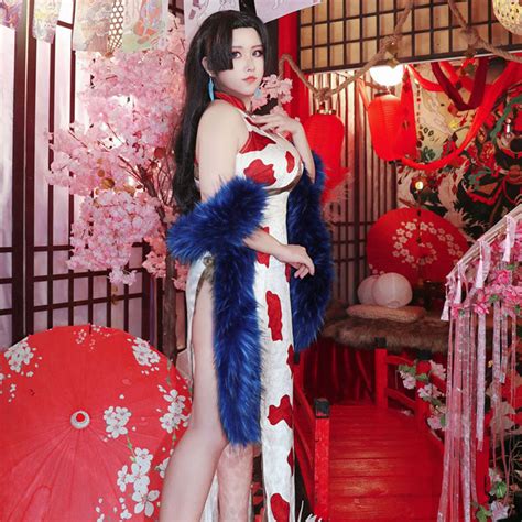 One Piece Boa Hancock Cheongsam Cosplay Costume Winkcosplay