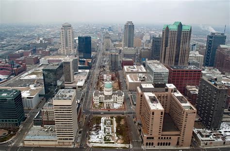 St Louis Skyline Skyline Of St Louis From The Top Of The