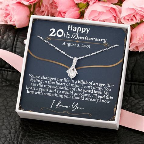 20 Year Anniversary Jewelry 20th Wedding Anniversary T For Etsy
