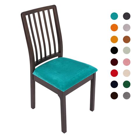 Buy products such as spandex stretch dining stool chair cover protector seat slipcover coffee color for home kitchen at walmart and save. Amazon.com: Soft Velvet Stretch Fitted Dining Chair Seat ...